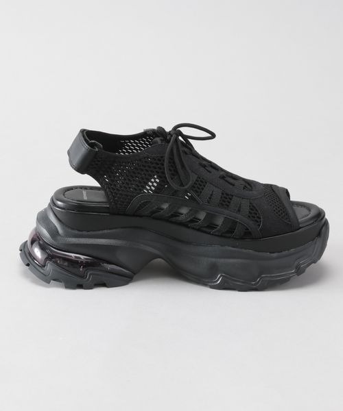 「JEANASIS」 フラットサンダル MEDIUM ブラック レディース_画像3