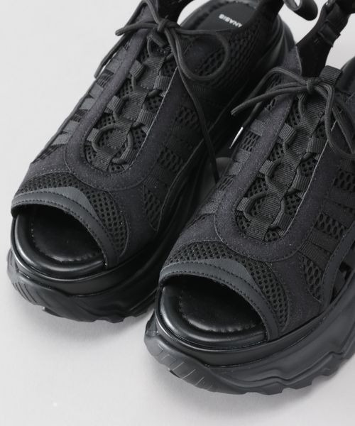 「JEANASIS」 フラットサンダル MEDIUM ブラック レディース_画像5