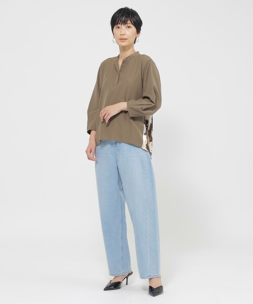 「EVEX by KRIZIA」 長袖ブラウス 44 ブラウン系その他4 レディース_画像3