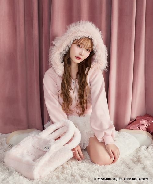 【Lサイズ】black pink マイメロ　M ブラック　コラボパーカーホワイト one after another NICE CLAUP パーカー 「マイメロディ／クロミコラボ