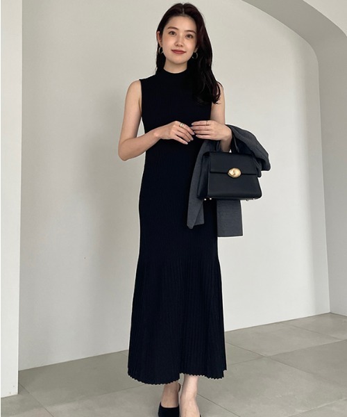 「anuans」 ニットワンピース FREE ベージュ レディース_画像6