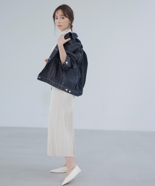 「anuans」 ニットワンピース FREE ベージュ レディース_画像9