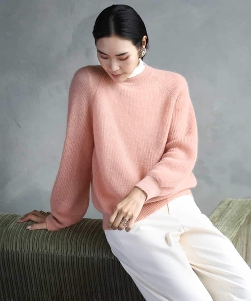 ミッシェルクラン（MICHEL ）/モヘアローゲージニット MICHEL KLEIN（ミッシェルクラン） ニット セーター モヘアローゲージ