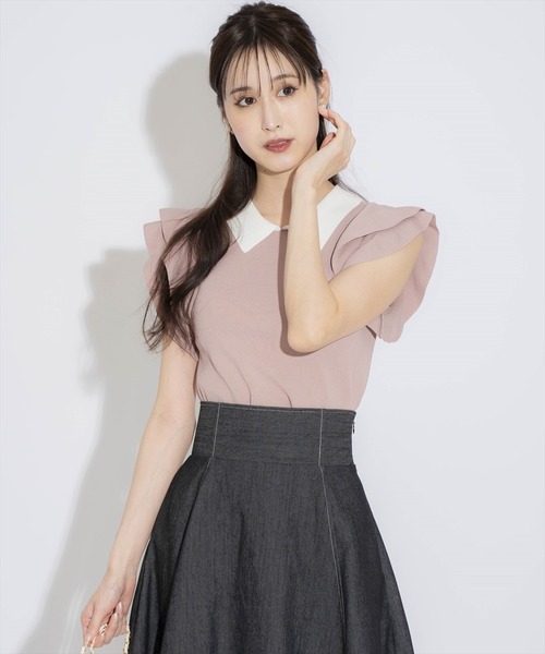 「SWINGLE」 ノースリーブニット FREE ピンク レディース_画像8