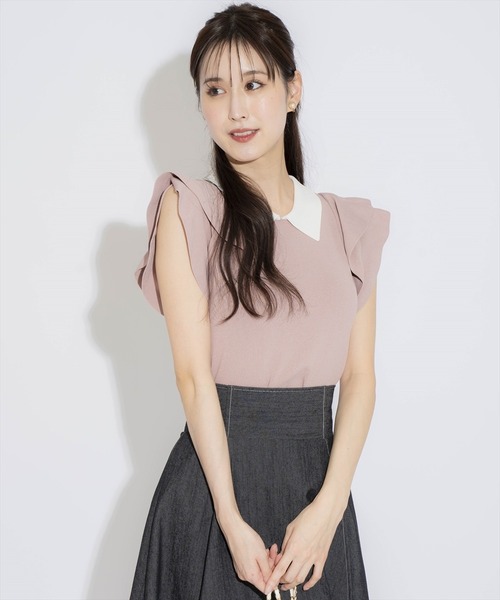 「SWINGLE」 ノースリーブニット FREE ピンク レディース_画像9