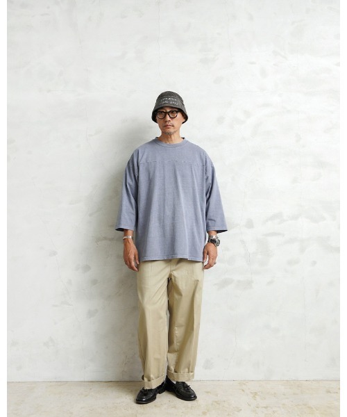 「WAIPER.inc」 「Goodwear」7分袖Tシャツ S ネイビー メンズ_画像3