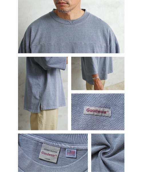 「WAIPER.inc」 「Goodwear」7分袖Tシャツ S ネイビー メンズ_画像5