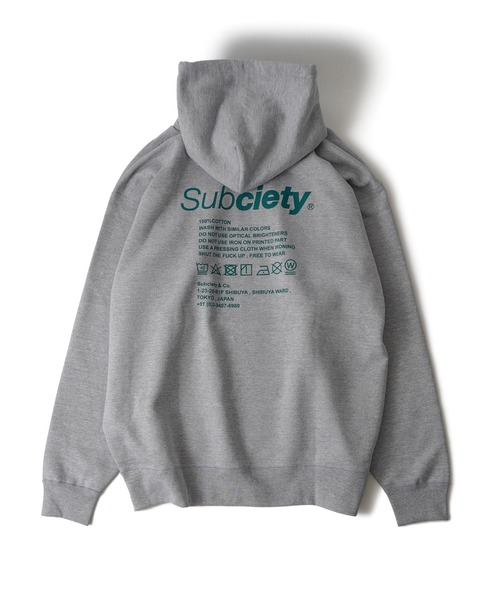 「Subciety」 プルオーバーパーカー X-LARGE ブラック×ホワイト メンズ_画像4