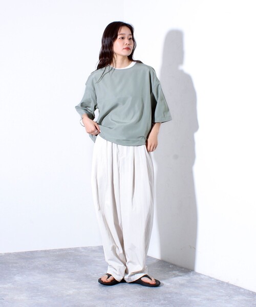 「TAION」 半袖Tシャツ L ネイビー メンズ_画像2