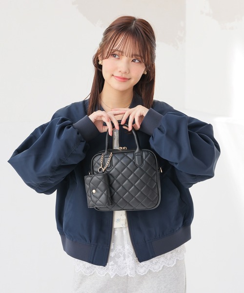 Honeys（ハニーズ） ボストンバッグ ミニポーチ付ボストン レディース
