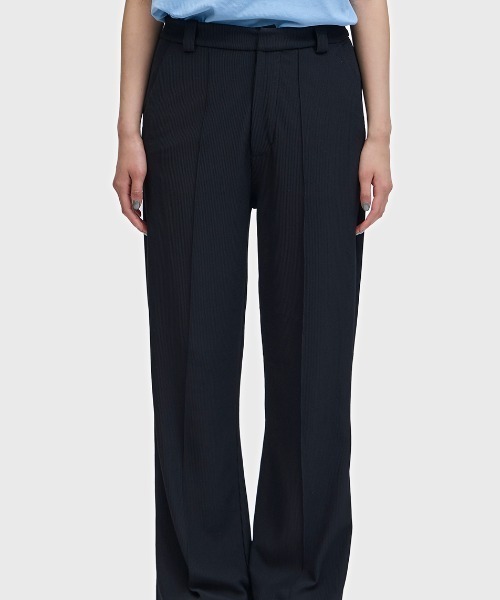 ワイドパンツ パンツ Rib Tricot Trousers／リブトリコットトラウザー レディースの画像