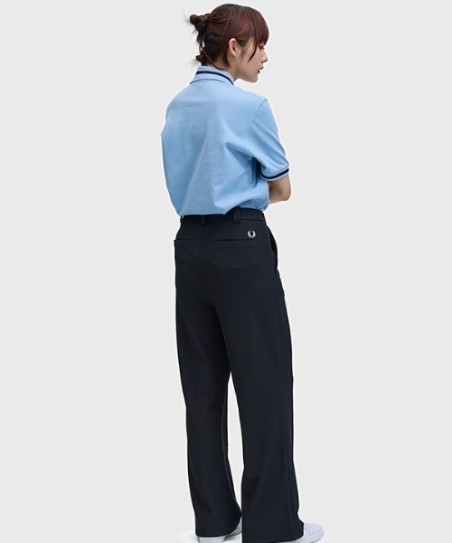 ワイドパンツ パンツ Rib Tricot Trousers／リブトリコットトラウザー レディースの画像
