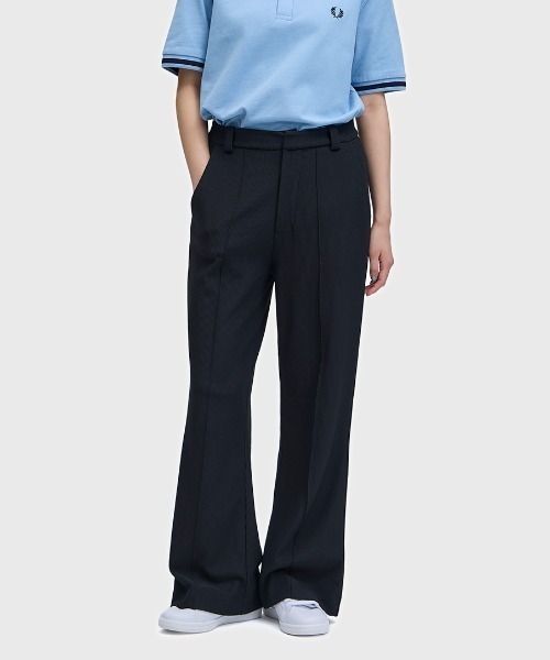ワイドパンツ パンツ Rib Tricot Trousers／リブトリコットトラウザー レディースの画像