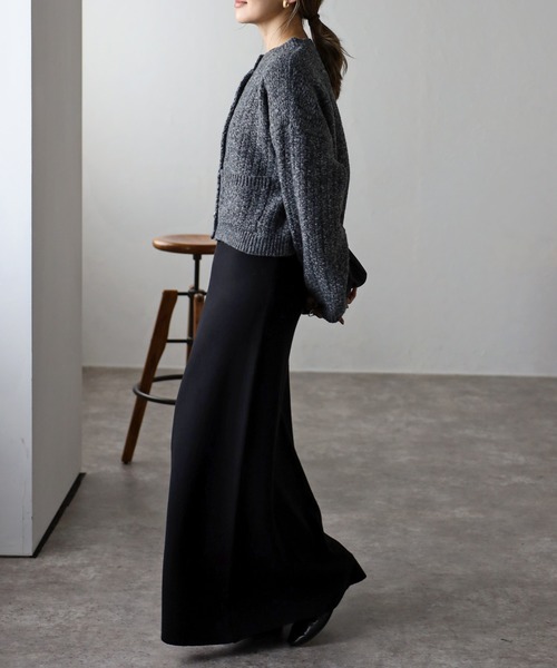 「Bonjour Sagan」 「ANDSEARCH」ニットカーディガン FREE チャコールグレー レディース_画像6