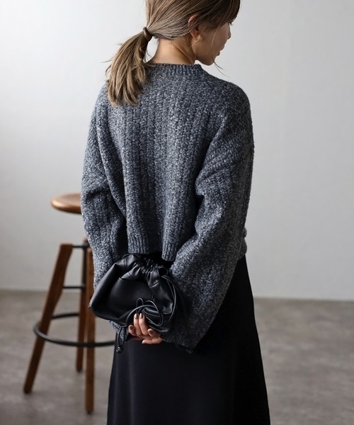 「Bonjour Sagan」 「ANDSEARCH」ニットカーディガン FREE チャコールグレー レディース_画像7