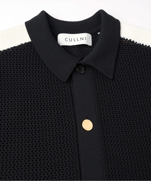 サマーニット セーター ニット Mesh Knit Short Sleeve Jacket メンズ レディースの画像