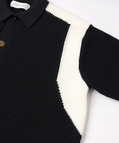 サマーニット セーター ニット Mesh Knit Short Sleeve Jacket メンズ レディースの画像