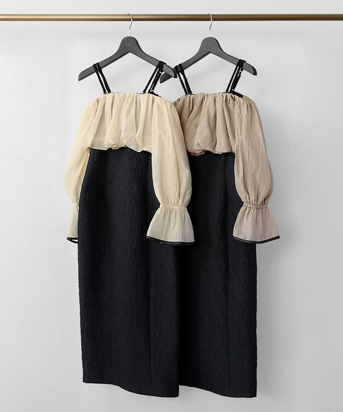 「GIRL」 7分袖ワンピース S オフホワイト レディース_画像5