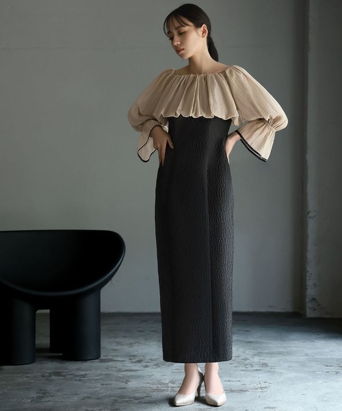 「GIRL」 7分袖ワンピース S オフホワイト レディース_画像6