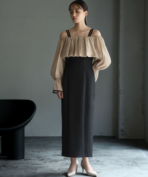 「GIRL」 7分袖ワンピース S オフホワイト レディース_画像7