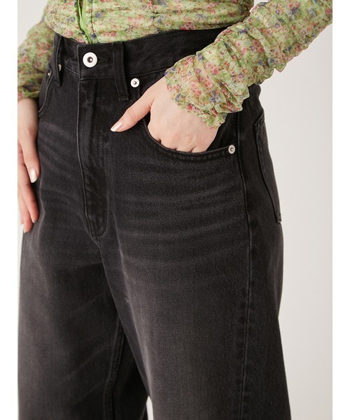 「LILY BROWN」 デニムパンツ 1 ベージュ レディース_画像6