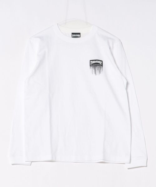 THRASHER（スラッシャー） tシャツ Dripped BOX LOGO L/S T-SHIRTS