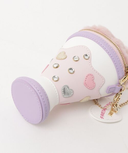 「FURFUR」 ビジューショルダーバッグ - ピンク レディース_画像3