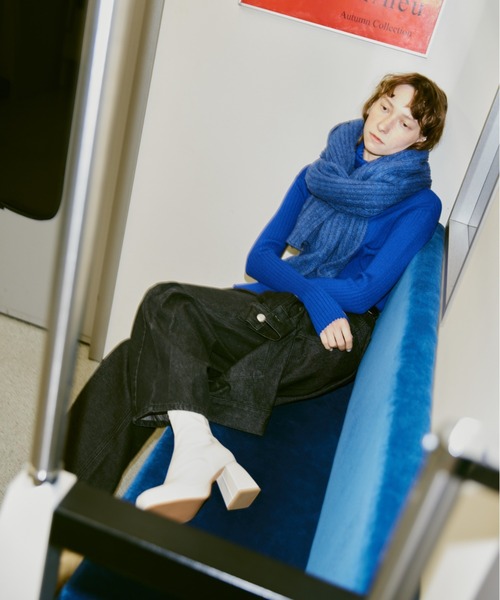 「un/neu」 ストール FREE グレー レディース_画像9