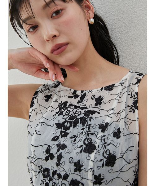 「SNIDEL」 キャミソールワンピース 0 ブラック レディースの画像