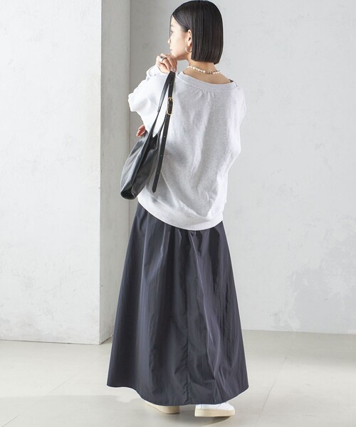 「＋81BRANCA」 長袖カットソー ONE SIZE シルバーグレー レディース_画像7