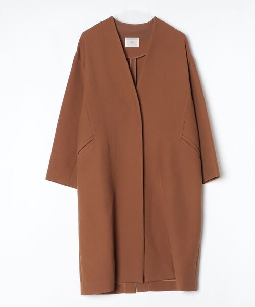SLOBE IENA イエナ ノーカラーコート　美品 IENA（イエナ） ノーカラーコート 38 ブラウン レディース : ZOZOTOWN