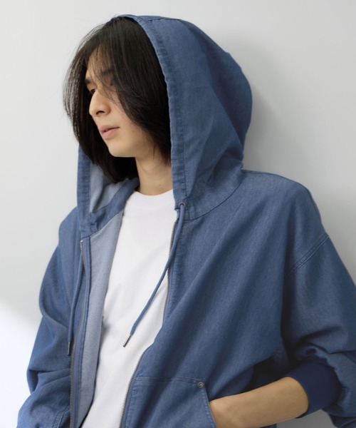 ☺*︎様 GYPSY & SONS ネイビー パーカー Lサイズ NAVY パーカー ブリーズデニム フルZIPパーカー メンズ レディース