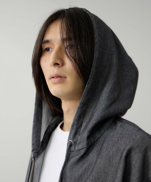NAVY パーカー ブリーズデニム フルZIPパーカー メンズ レディース