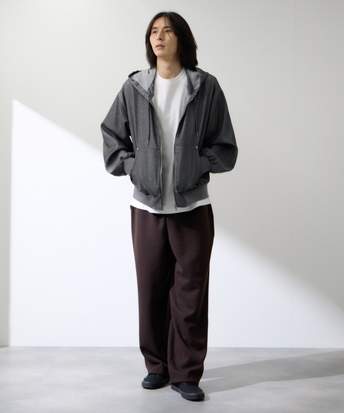 NAVY パーカー ブリーズデニム フルZIPパーカー メンズ レディース