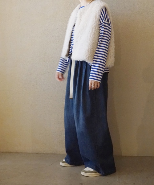 「JOURNAL STANDARD LUXE」 デニムパンツ FREE ネイビー レディース_画像2