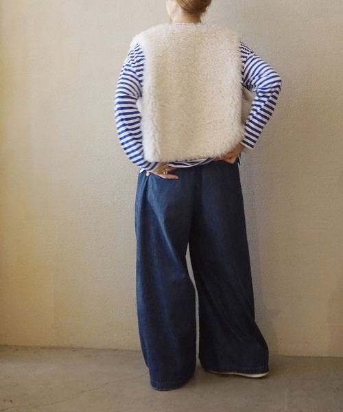 「JOURNAL STANDARD LUXE」 デニムパンツ FREE ネイビー レディース_画像3