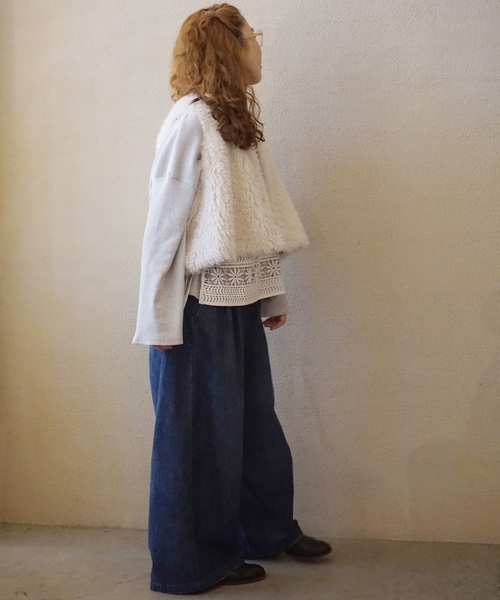 「JOURNAL STANDARD LUXE」 デニムパンツ FREE ネイビー レディース_画像4