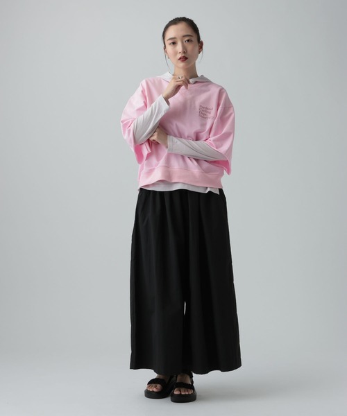 LEPSIM（レプシィム） tシャツ シアーフードヘンリープルオーバー