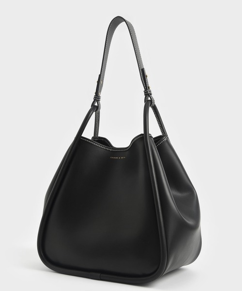 「CHARLES \u0026 KEITH」 2WAYバッグ X-LARGE ブラック レディースの画像