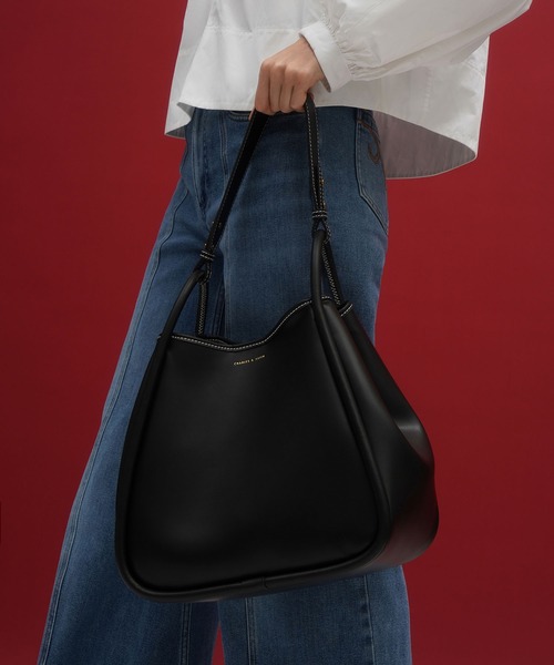 「CHARLES \u0026 KEITH」 2WAYバッグ X-LARGE ブラック レディースの画像