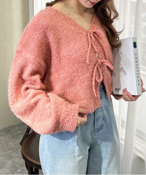 「INGNI」 ニットカーディガン M アイボリー レディース_画像8