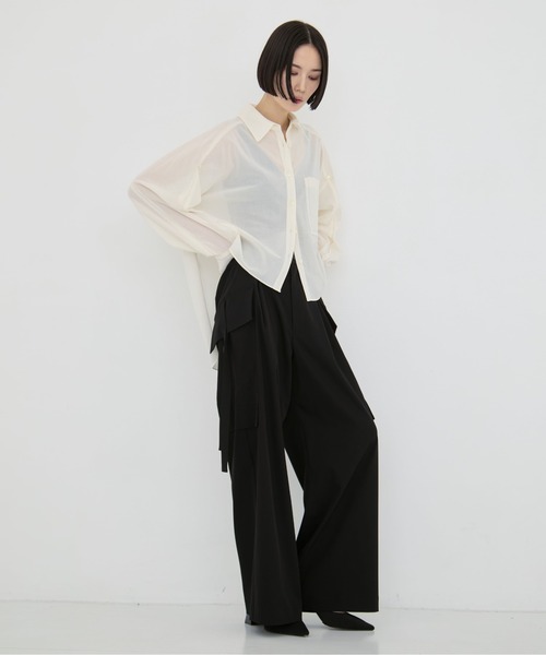 UJOH ウジョー アシンメトリー レイヤードパンツ 重ね着スラックス UJOH（ウジョー） スラックス パンツ レディース : ZOZOTOWN Yahoo!店