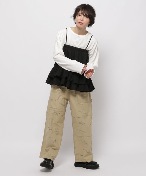 Dickies×Niko and… コラボ ペインターパンツ ホワイト M niko and…（ニコアンド） ペインターパンツ FREE ホワイト レディース