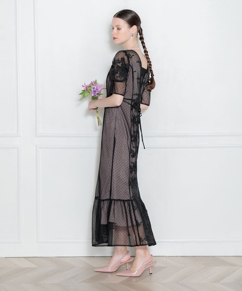 「Leja」 半袖ワンピース SMALL ブラウン レディース_画像4