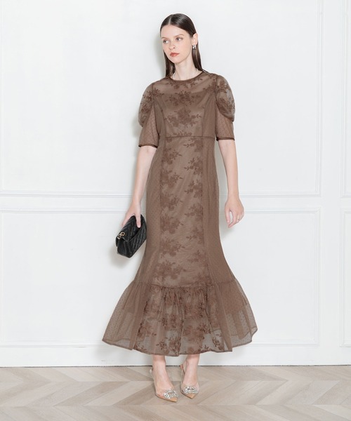 「Leja」 半袖ワンピース SMALL ブラウン レディース_画像9