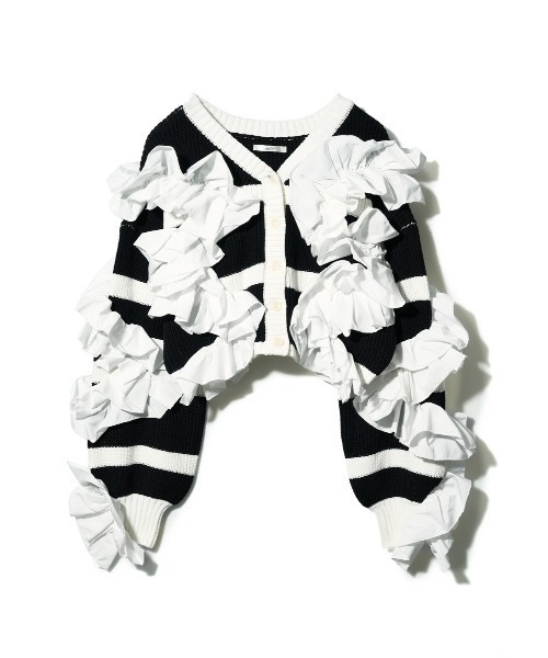 ノートルエモア　カーディガン NOTRE emor（ノートルエモア） カーディガン border short cardigan