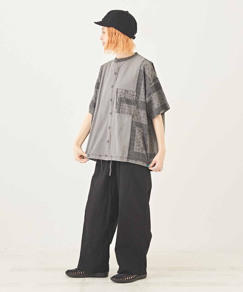 「CUBE SUGAR」 イージーパンツ M ネイビー レディース_画像6