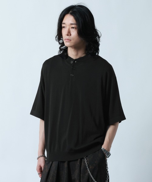 【ブラック】プレーンニット/布帛 リバーシブルニットブルゾン <PERFORMANCE> (MENS) ホワイト】プレーンニット/布帛 リバーシブルニットブルゾン