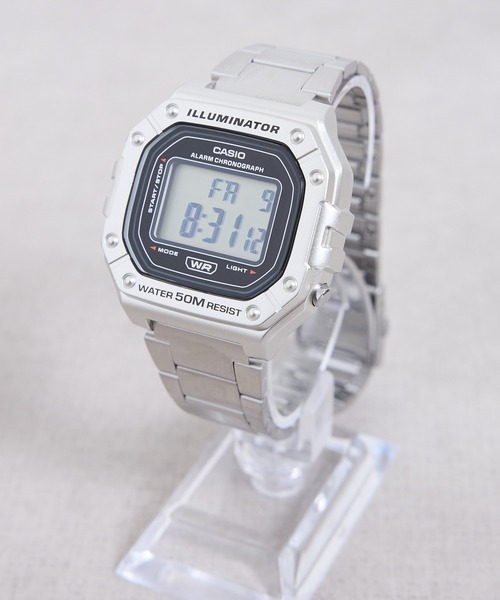 CASIO（カシオ） 腕時計 海外モデル W-218HD メタルバンド スクエア 