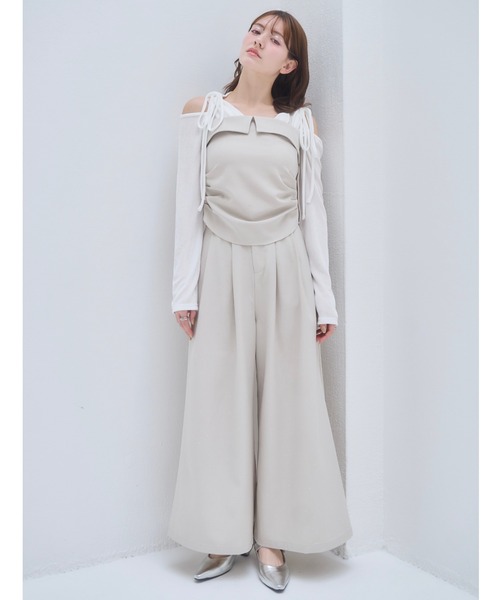 「mellowneon」 セットアップ MEDIUM ベージュ レディース_画像2
